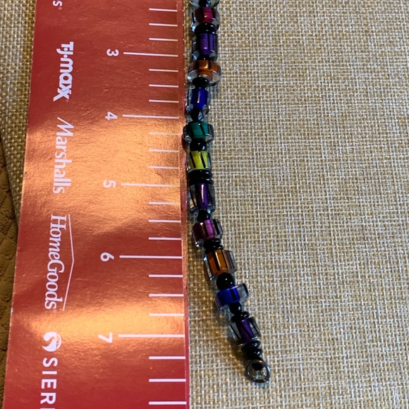 Furnace glass bead bracelet. Great colors and great condition. - Picture 4 of 4